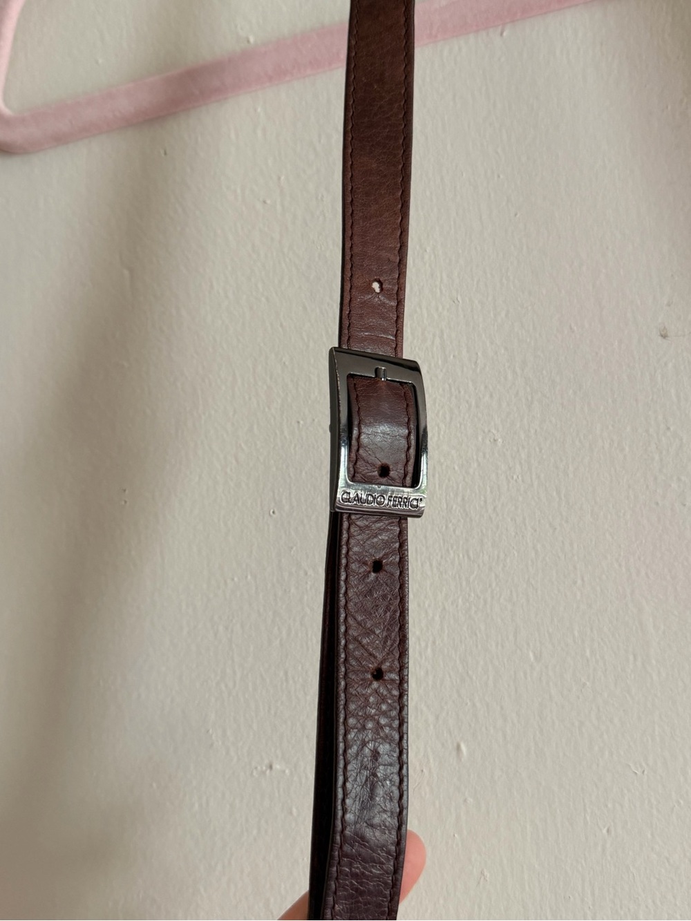 Claudio Ferrici Brown Leather Crossbody Saddle Bag - Picture 10 of 14